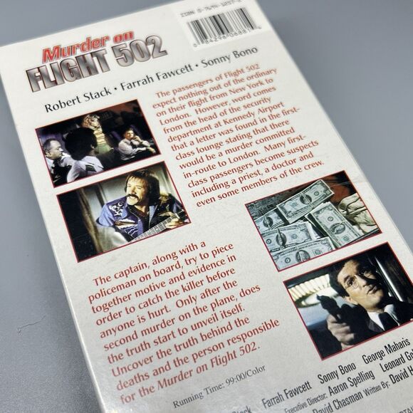 Murder On Flight 502 (VHS, 2005) Robert Stack Farrah Fawcett Sonny Bono - 1975 - Picture 9 of 9